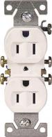 DUPLEX RECEPTACLE 15A 2P WHITE