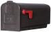 MAILBOX LARGE RURAL BLACK PLASTC