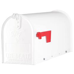 MAILBOX STANDARD POST MNT WHITE