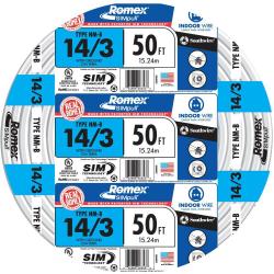 14/3 NM W/GX 50' BUILDING WIRE