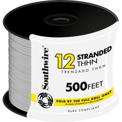 12 GA SGL STRAND WIRE WHITE 500'