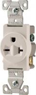 GROUND RECEPTACLE WHITE 20A 2P