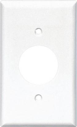 RECEPTACLE PLATE 1 GANG WHITE