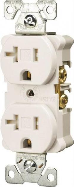 DUPLEX RECEPTACLE 20A TR WHITE