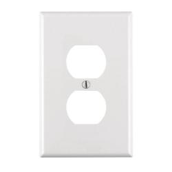 DUPLEX SAFETY WALL PLATE WHITE T
