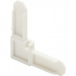 3/8" PLASTIC FRAME CORNER WHITE