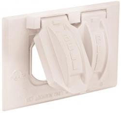 WHITE DUPLEX RECEPTACLE COVER 1G