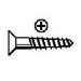 #4 x 1/2" Flat Phillips Wood Screw