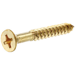 #4 x 1/2" Brass Flat Phillips Wood Screw