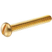 #10-32 x 2" Round Slotted Brass Machine Screw