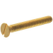 #10-32 x 2" Brass Flat Slotted Machine Screw