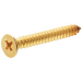 #6 x 1/2" Phillips Flat Head Brass Sheet Metal Screw