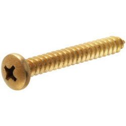 #6 x 1/2" Phillips Pan Head Brass Sheet Metal Screw