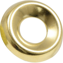 #4 Brass-Plated Steel Finishing Washer