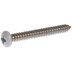 #8 x 3/4" SS White Phillips Pan Head Sheet Metal Screw