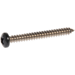 #8 x 1/2" SS Black Phillips Pan Head Sheet Metal Screw