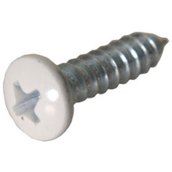 #8 x 3/4" White Phillips Pan Head Sheet Metal Screw