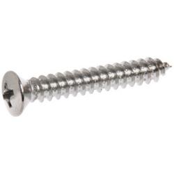 #8 x 5/8" Chrome Oval Sheet Metal Screw w/ #6 Head