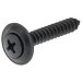 #8 x 5/8" Black Oval Sheet Metal Screw w/ #6 Head