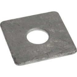 2" x 1/8" x 1/2" Galvanized Square Washer