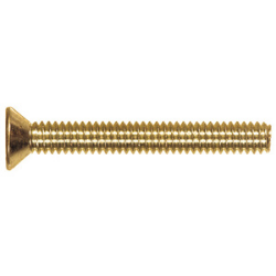 1/4"-20 x 3/4" Brass Flat Head Slotted Machine Screw