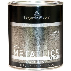 Studio Finishes Molten Metallics, Silver - 1/2 Pint