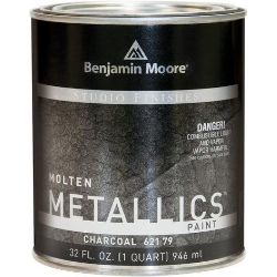 Studio Finishes Molten Metallics, Charcoal - 1/2 Pint