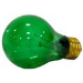 Green Incandescent Light Bulb, 25 W, A19 Lamp, Medium