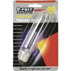 Incandescent Lamp, 40 W, T10 Lamp, Medium E26