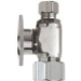 Shut-Off Valve, 5/8 x 3/8 in Compression, Brass, Chrome