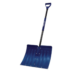 18" Blue Aluminum Snow Shovel with Sleeve