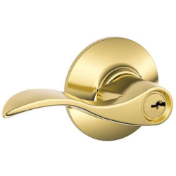 Entry Accent Keyed Lever, Bright Brass