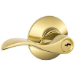 Entry Accent Keyed Lever, Bright Brass