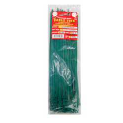 11.8" Green Cable Tie, 100 Count - 50 Lbs