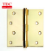 4" x 4" Satin Brass Door Hinge