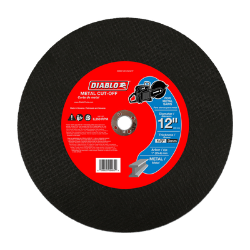 Diablo 12" Metal High Speed Cut Off Disc, 1"