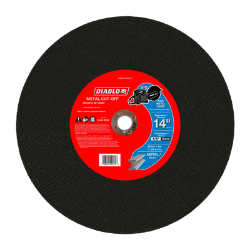 Diablo 14" Metal High Speed Cut Off Disc, 1"