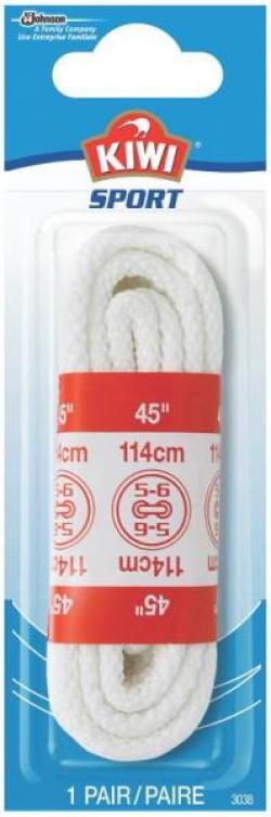 SHOE LACE ROUND WHITE 45"