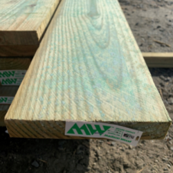 1" x 6" x 16" Treated Rough Sawn Pine Fence Boards