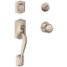 Camelot Single Cylinder Handleset, Satin Nickel