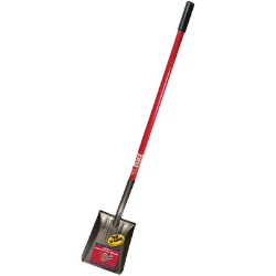 14 Gauge Square Point Shovel with Fiberglass Handle