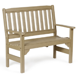 Ivory/Brown English Bench