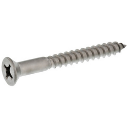 #8 x 1" Stainless Steel Flat Head Wood Screw