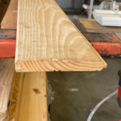 1" x 6" x 8' Tongue & Groove SYP with V-Groove