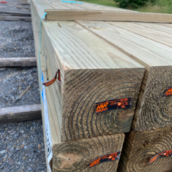 6" x 6" x 16' #2 Treated Pine, S4S .60 CCA