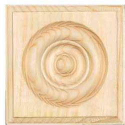 27/32" x 3-1/2" Pine Rosette Block