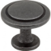 1-1/4" Gun Metal Round Button Gatsby Cabinet Knob