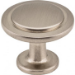 1-1/4" Satin Nickel Round Button Gatsby Cabinet Knob