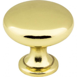 1-3/16" Polished Brass Madison Cabinet Mushroom Knob