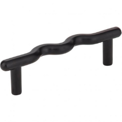 3" Matte Black Wavy Verona Cabinet Pull